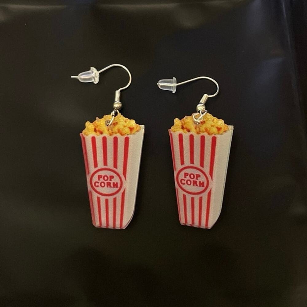 NEW Earrings Funny Popcorn Earrings Dangle Style